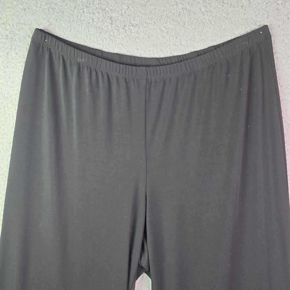 Karen Kane Wide Leg Capri Pants Black 3X Pull On Stretch Travel Knit - Picture 6 of 10